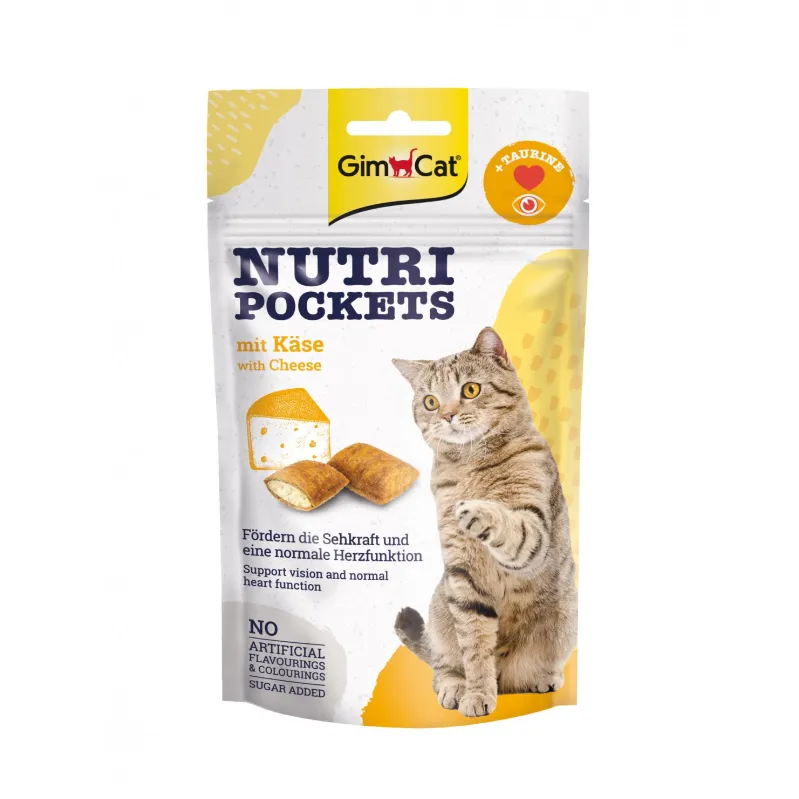 Nutri Pockets для котів Сир+Таурин 60г (G-419329/400716/419237)