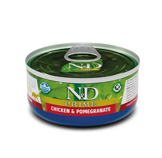 Farmina Cat N&D Grain Free Prime Chicken&Pomegranate Adult з куркою та гранатом для дорослих котів 70г 02055