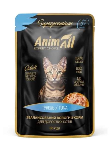 Animall Пауч для котів, тунець 80г