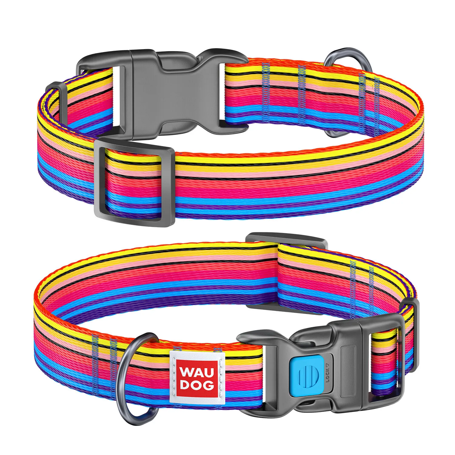 Нашийник WauDog Nylon з малюнком "Лінія 1" (шир. 25, 31-49см)