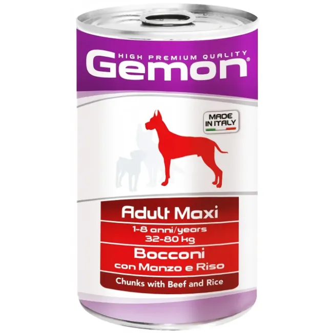 Корм для собак вел. порід GEMON Maxi Adult Beef/Rice (яловичина/рис) 1.250кг