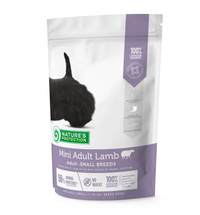 Корм для собак Nature's Protection Adult Small & Mini Lamb (малі породи, ягня) 500г