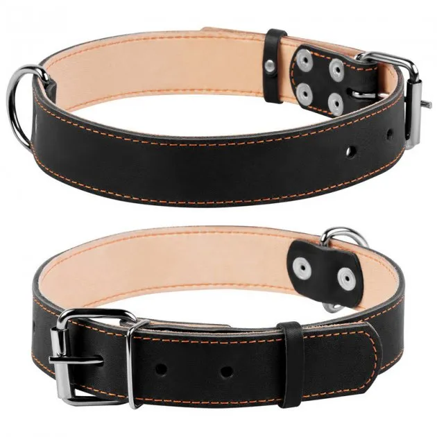 02361 Нашийник "CoLLaR" подвійний (шир.25мм, довж.38-50см) чорний