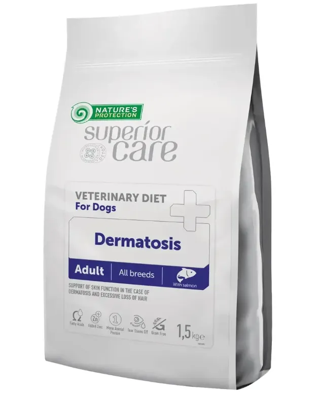 47580 NP SC Veterinary Diet Dermatosis Salmon Adult All Breed при атоп. дерматиті  з лососем  1.5кг