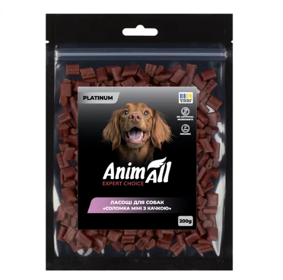 AnimAll Platinum Соломка міні з качкою для собак 1кг 185 982