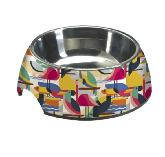 Миска CROCI MELAMINE TOUCAN нержавіюча, гумова основа, змінна чаша 0.4л 24см C6059230 — фото, характеристики, купити в «Живий Куток»