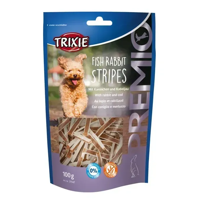 31547 Ласощі для собак Trixie Premio Rabbit Stripes кролик 100г