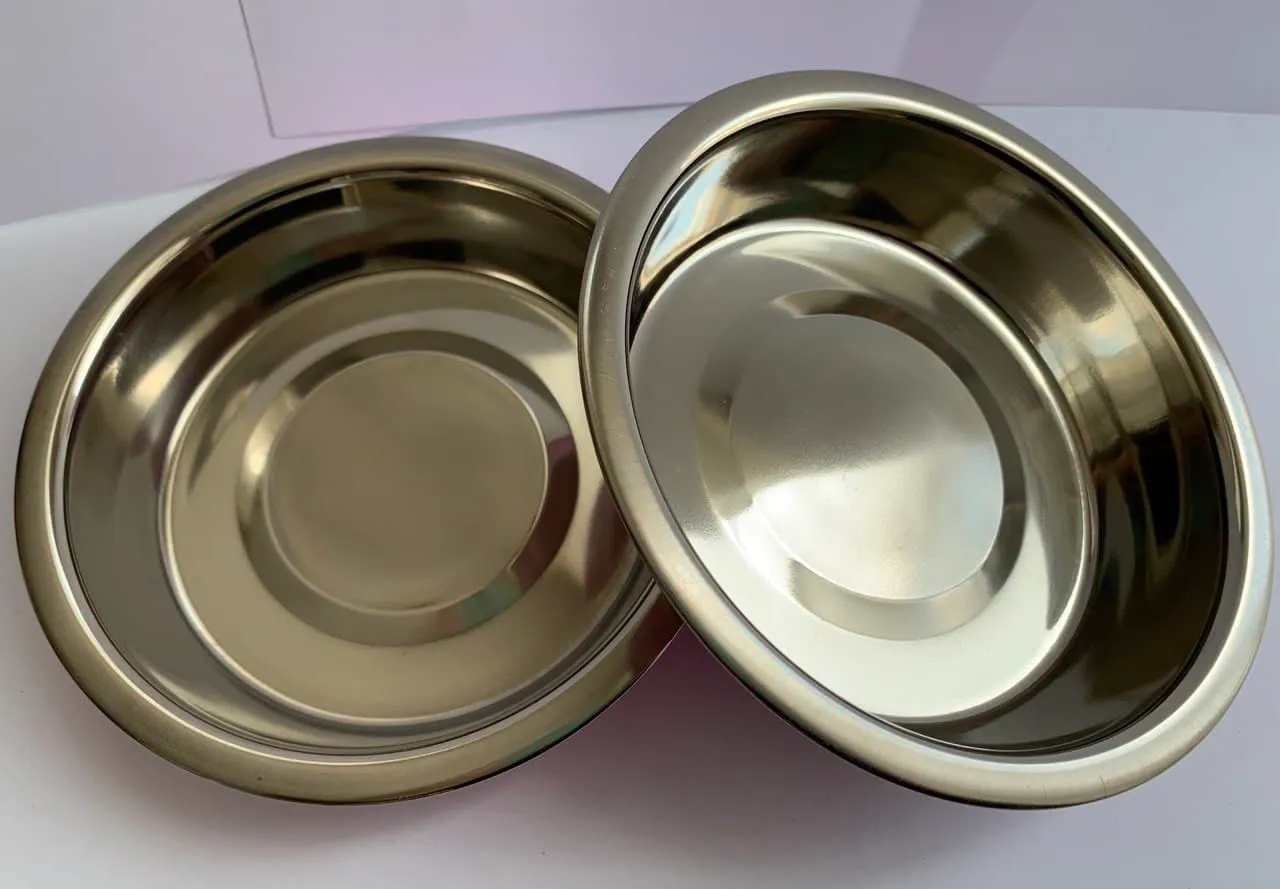М 129 Миска металева для кота "Kitty Food" рожева 0,3л