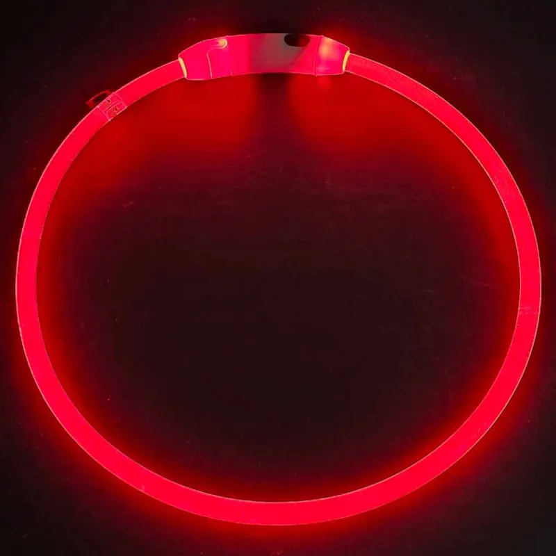78234 Нашийник Nobby Starlight Visible LED М d10*40см червоний