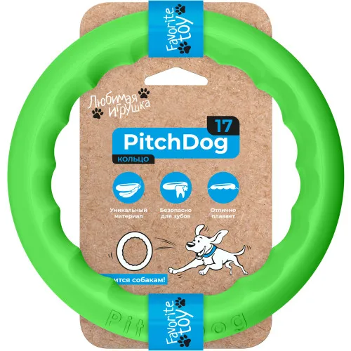62365 Кільце для апорт. "PitchDog17", діаметр 17см, салатовий