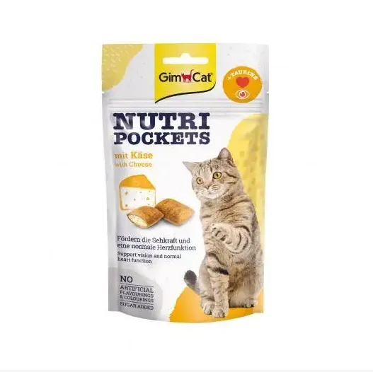 Nutri Pockets для котів Сир+Таурин 60г (G-419329/400716/419237)