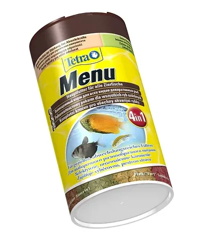 Tetra, Min MENU 4in1, (дрібні пластівці) 64g. 250ml. 767393
