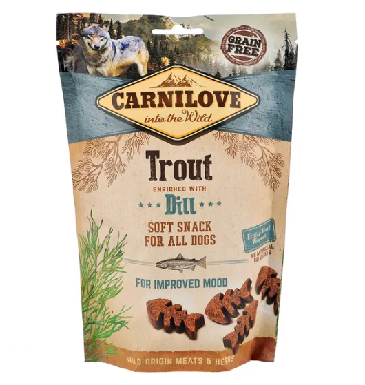 Ласощі Carnilove для собак Семі Моіст з фореллю та кропом 200г 111372/528912