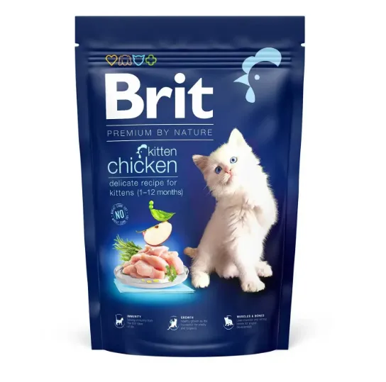 Brit Premium by Nature Cat Kitten Chicken (для кошенят 1-12 міс, курка) 1.5кг