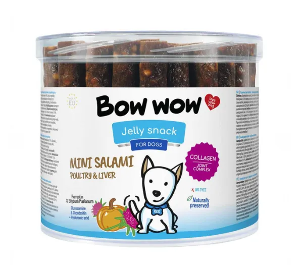 STICK банка ТРУБКА Bow Wow салямі птиця і печінка 12см 60шт BW466