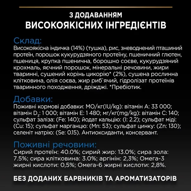 ProPlan Sterilised 7+ з індичкою для стерилізованих 1кг