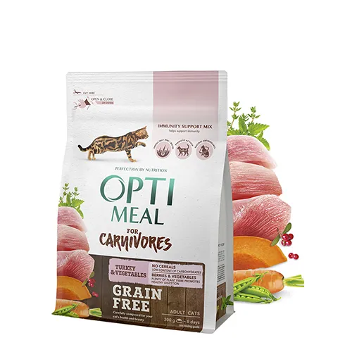 Optimeal для котів беззерновий індик та овочі 1кг